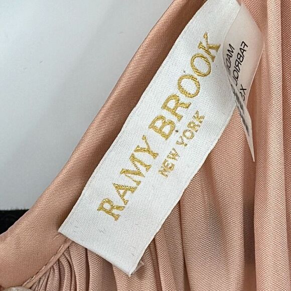 Ramy Brook Audrey Nude Pink Flowy Sleeveless Midi Dress XS - Picture 10 of 11